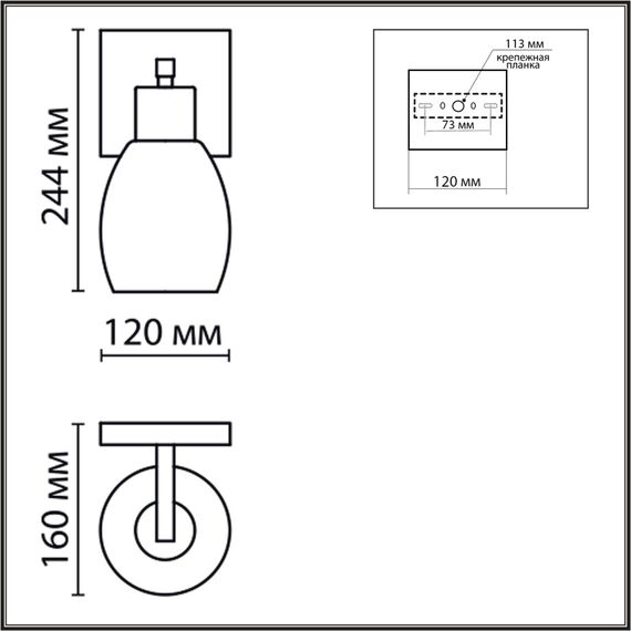 LUMION 6583/1W MODERNI LN25 140 белый, золотой/прозрачный/металл/стекло Бра E27 1*40W 220V ICE, изображение 2