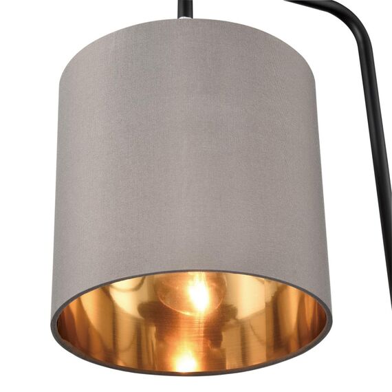 LUMION 8037/1T MODERNI LN25 363 черный/серый/золотой, металл/текстиль Настольная лампа Е27 60W 220V ELSA, изображение 5