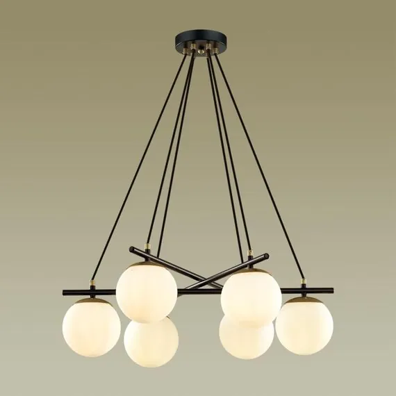 LUMION 5212/6 MODERNI LN22 109 черный, золотой Люстра E27 6*60W 220V RANDI, изображение 3