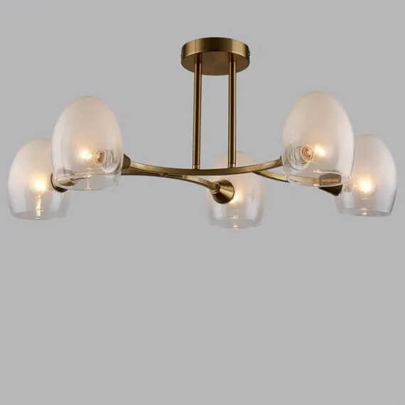 LUMION 6514/5C MODERNI LN23 117 латунь Люстра потолочная E14 5*40W 220V KENDALL, изображение 3