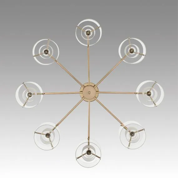 LUMION 6587/8C MODERNI LN25 91 золото/прозрачный, металл/стекло Люстра потолочная E14 8*40W 220V VERDI, изображение 3