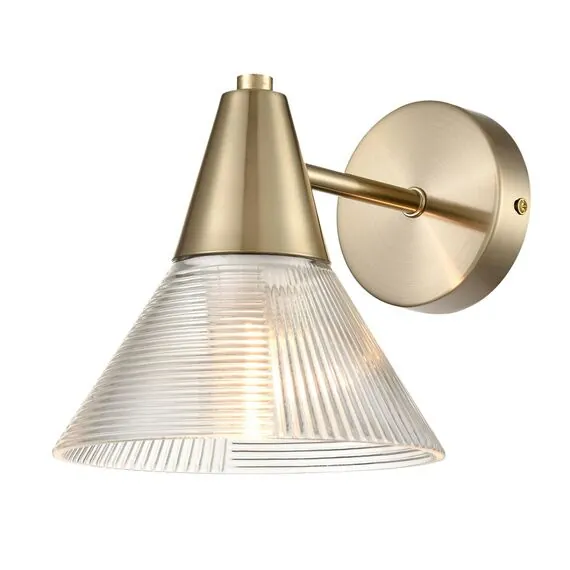 LUMION 6596/1W MODERNI LN25 183 латунь титаниум/прозрачный, металл/стекло Бра E27 1*60W 220V CORNE, изображение 4
