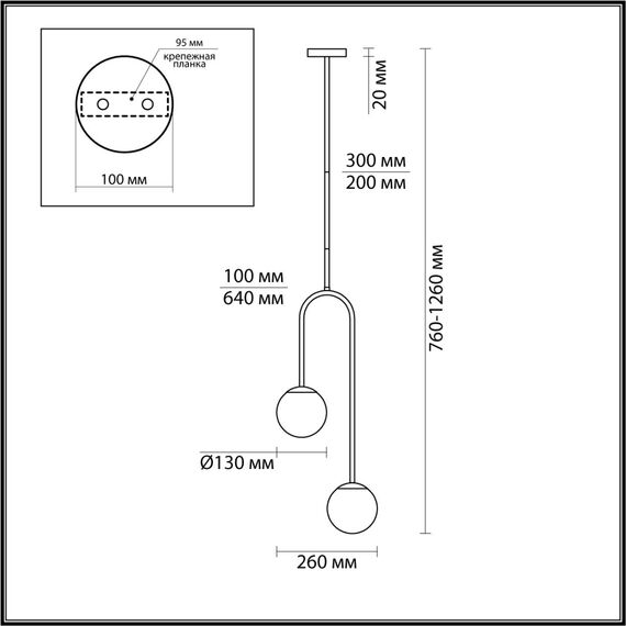 LUMION 6500/2C MODERNI LN23 000 чёрный, бронза Потолочный светильник E14 2*40W 220V DEXTER, изображение 2