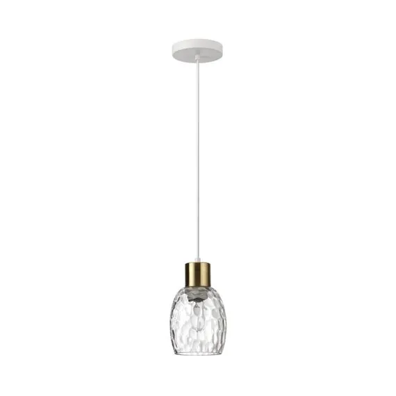 LUMION 6583/1A MODERNI LN25 140 белый, золотой/прозрачный/металл/стекло Подвес E27 1*40W 220V ICE