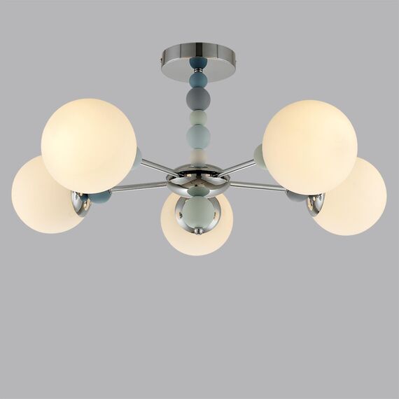 LUMION 6525/5C MODERNI LN23 289 хром Люстра потолочная E14 5*40W 220V SUNDAY, изображение 3