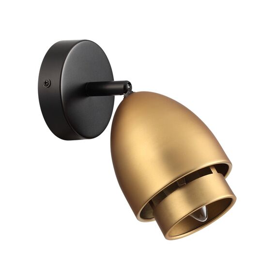 LUMION 8001/1W MODERNI LN25 166 черный/античное золото металл/металл Настенный светильник Е14 40W 220V AVRORA