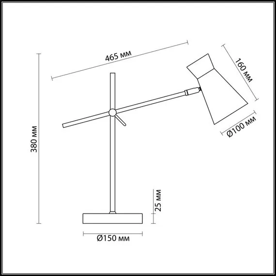 LUMION 3790/1T LOFTI LN19 000 матовый черный, золотой Настольная лампа E14 1*40W 220V LIAM, изображение 2