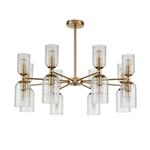 LUMION 6586/16 MODERNI LN25 89 золото/прозрачный, металл/стекло Люстра подвесная E14 16*40W 220V KASSIA