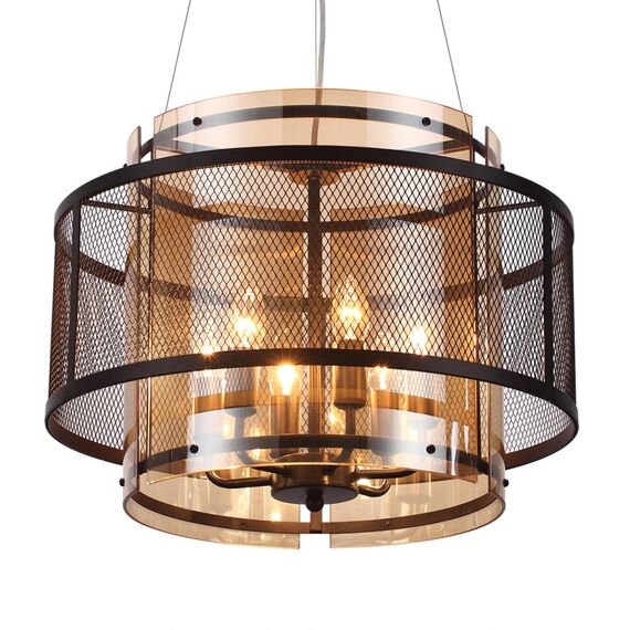 LUMION 8007/6 MODERNI LN25 251 черный/черный, золотой металл/металл, стекло Люстра подвесная Е14 6*40W 220V Zarina, изображение 3