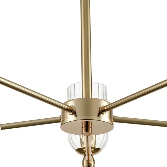 LUMION 6586/10 MODERNI LN25 89 золото/прозрачный, металл/стекло Люстра подвесная E14 10*40W 220V KASSIA, изображение 3