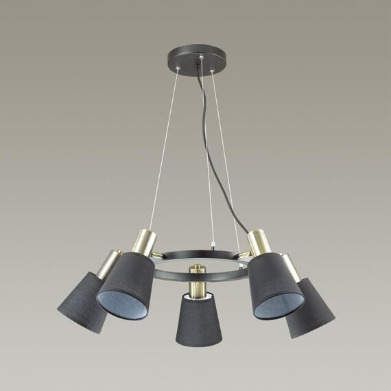 LUMION 3638/5 MODERNI LN19 182 черный Люстра E14 5*40W 220V MARCUS, изображение 4