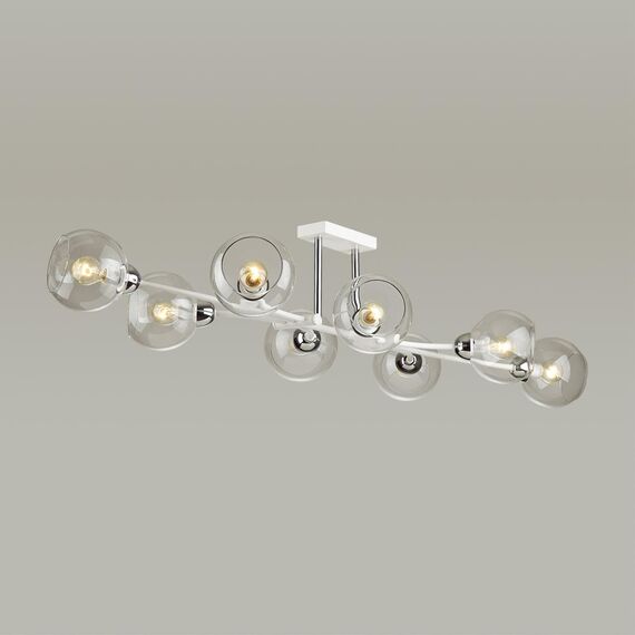 LUMION 4517/8C MODERNI LN20 187 белый, хром Люстра потолочная E14 8*40W 220V ALANA, изображение 4