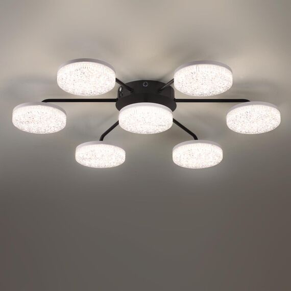 LUMION 8236/7CL LEDIO LN25 000 черный, металл/акрил Люстра потолочная с пультом ДУ LED 90W 3000-6000К 220V DIDANA, изображение 7