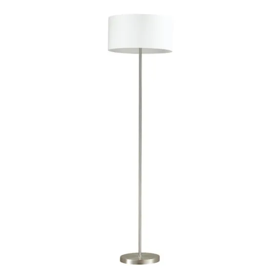 LUMION 3745/2F MODERNI LN19 128 никель/белый, металл/текстиль Торшер E27 2*60W 220V NIKKI