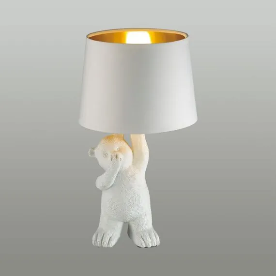 LUMION 5663/1T MODERNI LN23 387 белый Настольная лампа E14 40W 220V BEAR, изображение 3