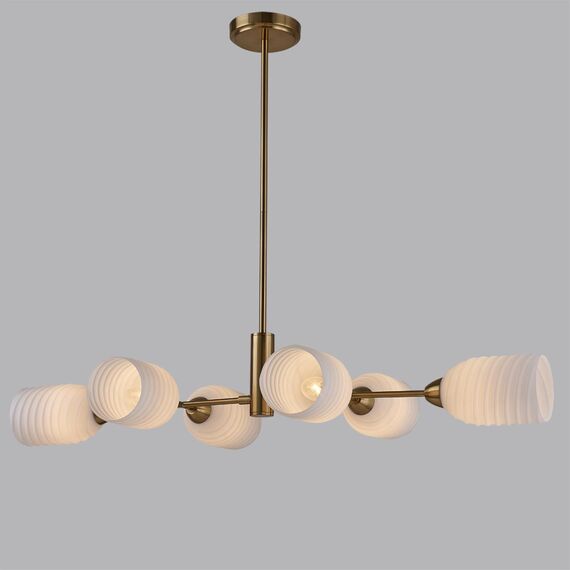 LUMION 6512/6C MODERNI LN23 115 латунь Люстра потолочная E14 6*40W 220V MONROE, изображение 3