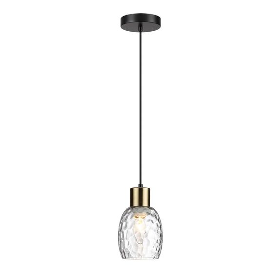 LUMION 6562/1A MODERNI LN25 140 черный, золотой/прозрачный/металл/стекло Подвес E27 1*40W 220V ICE, изображение 4
