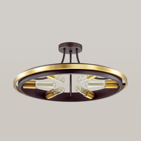 LUMION 4401/6C LOFTI LN19 224 золотой, черный Люстра потолочная E27 6*60W 220V MAEVE, изображение 3