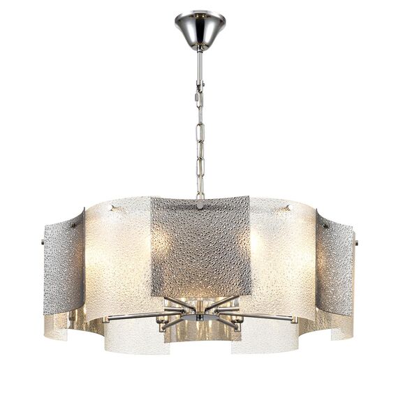 LUMION 6594/8 MODERNI LN25 148 хром/тонированное стекло, металл/стекло Люстра подвесная E14 8*40W 220V DANDY, изображение 5