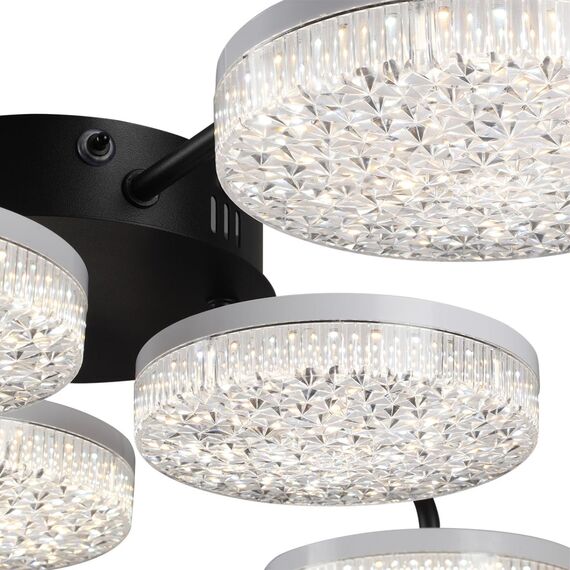 LUMION 8236/6CL LEDIO LN25 000 черный, металл/акрил Люстра потолочная с пультом ДУ LED 85W 3000-6000К 220V DIDANA, изображение 5