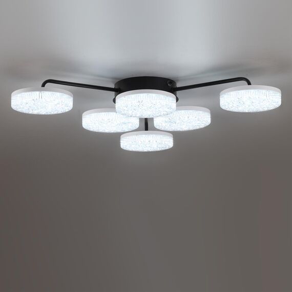 LUMION 8236/6CL LEDIO LN25 000 черный, металл/акрил Люстра потолочная с пультом ДУ LED 85W 3000-6000К 220V DIDANA, изображение 11
