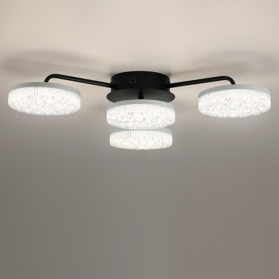 LUMION 8236/4CL LEDIO LN25 000 черный, металл/акрил Люстра потолочная с пультом ДУ LED 55W 3000-6000К 220V DIDANA, изображение 7