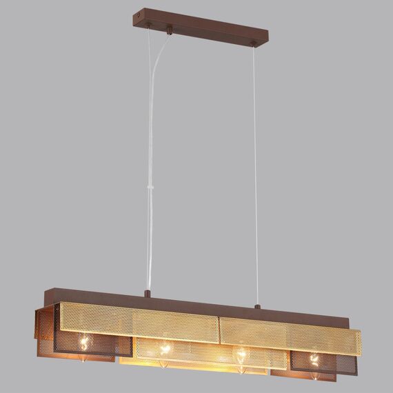 LUMION 8005/4A MODERNI LN25 164 кофе/кофе, золотой металл/металл Подвесной светильник Е14 4*40W 220V DANA, изображение 4