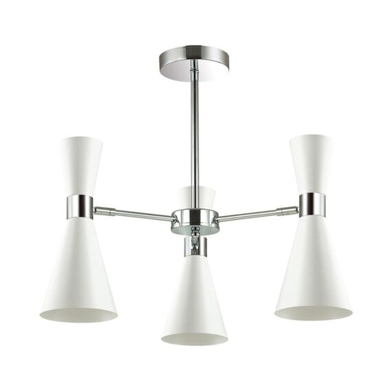 LUMION 3661/3C MODERNI LN18 177 хром/матовый белый Люстра потолочная E14 3*60W 220V QUINN
