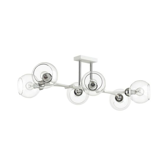 LUMION 4517/6C MODERNI LN20 187 белый, хром Люстра потолочная E14 6*40W 220V ALANA