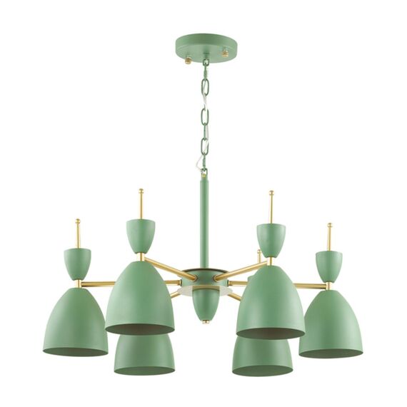LUMION 3785/6 MODERNI LN19 274 зеленый, золото Люстра E27 6*60W 220V GEMMA