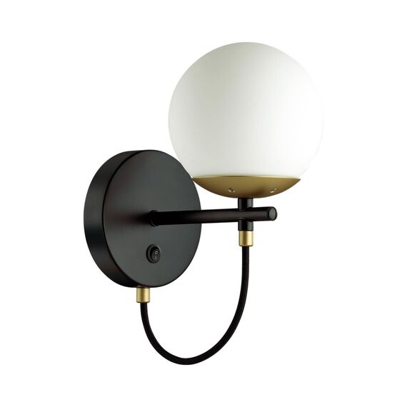 LUMION 5212/1W MODERNI LN22 109 черный, золотой Бра с выкл. E27 60W 220V RANDI