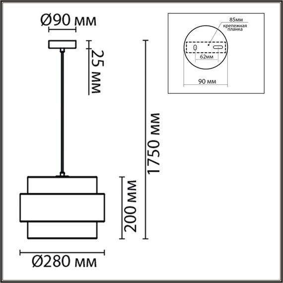 LUMION 8003/1A MODERNI LN25 161 черный/черный, золотой металл/металл, текстиль Подвес Е27 60W 220V ANIMAISA, изображение 2