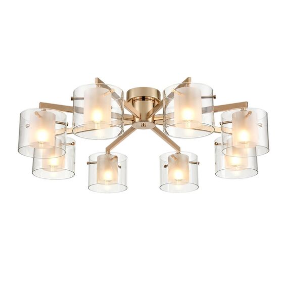 LUMION 6587/8C MODERNI LN25 91 золото/прозрачный, металл/стекло Люстра потолочная E14 8*40W 220V VERDI, изображение 4