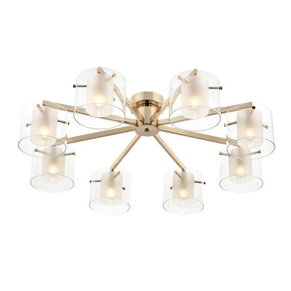 LUMION 6587/8C MODERNI LN25 91 золото/прозрачный, металл/стекло Люстра потолочная E14 8*40W 220V VERDI, изображение 5