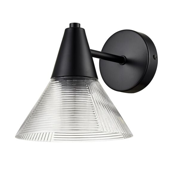 LUMION 6595/1W MODERNI LN25 183 черный/прозрачный, металл/стекло Бра E27 1*60W 220V CORNE