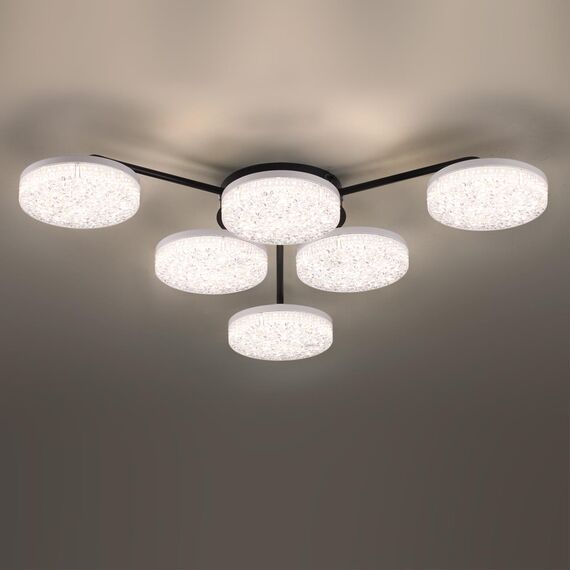 LUMION 8236/6CL LEDIO LN25 000 черный, металл/акрил Люстра потолочная с пультом ДУ LED 85W 3000-6000К 220V DIDANA, изображение 7