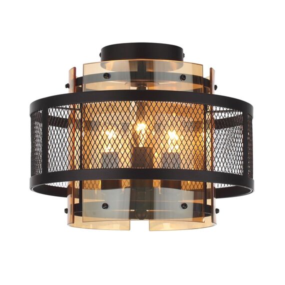 LUMION 8007/3C MODERNI LN25 251 черный/черный, золотой металл/металл, стекло Потолочный светильник Е14 3*40W 220V Zarina, изображение 5