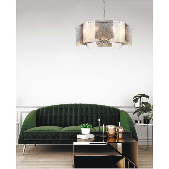 LUMION 6594/8 MODERNI LN25 148 хром/тонированное стекло, металл/стекло Люстра подвесная E14 8*40W 220V DANDY, изображение 3