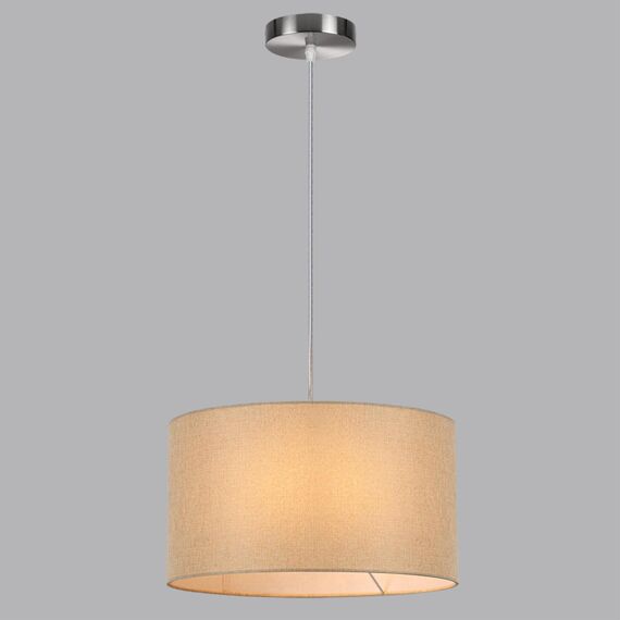 LUMION 8250/2 MODERNI LN25 000  никель/бежевый, металл/текстиль Подвес Е27 2*60W 220V NIKKI, изображение 4