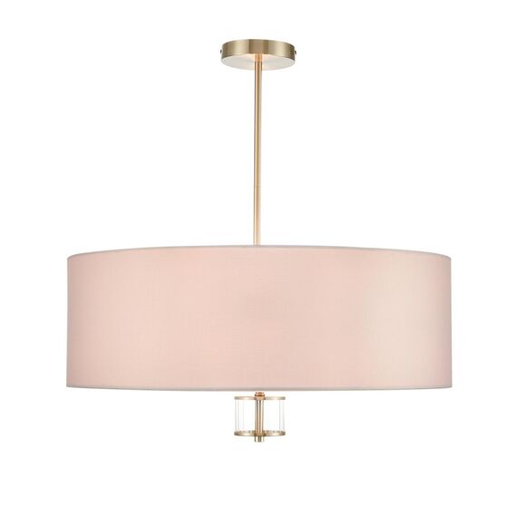 LUMION 8109/7C MODERNI LN25 129 латунь титаниум/бежевый, металл/текстиль/стекло Люстра потолочная E14 7*40W 220V DAMONA, изображение 4