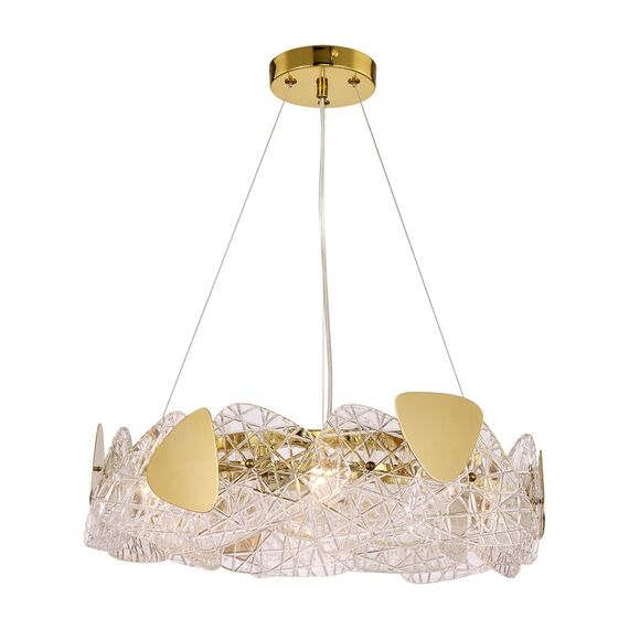 LUMION 6582/6 NEOCLASSI LN25 50 золотой/прозрачный, золотой металл/стекло, металл Люстра подвесная E14 6*40W 220V QUEENY, изображение 4