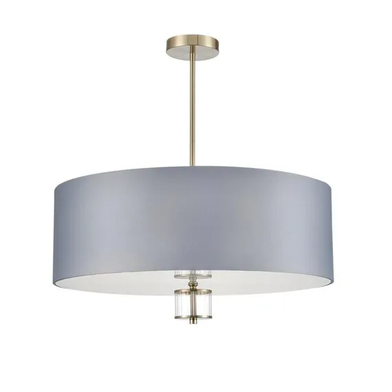 LUMION 8108/7C MODERNI LN25 131 латунь титаниум/серый, металл/текстиль/стекло Люстра потолочная E14 7*40W 220V DAMONA