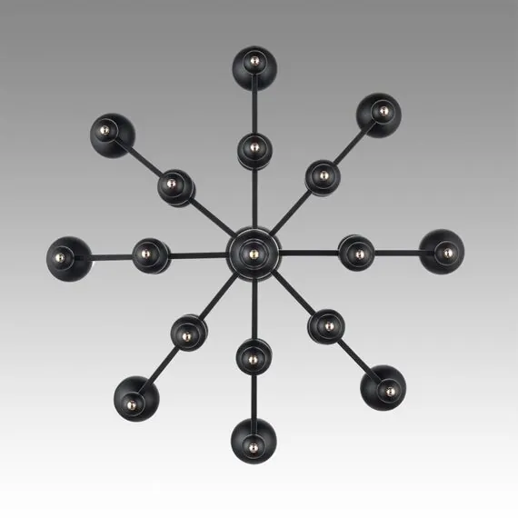 LUMION 8106/8 MODERNI LN25 120 черный/золото, металл Люстра Е14 8*40W 220V NANA, изображение 5