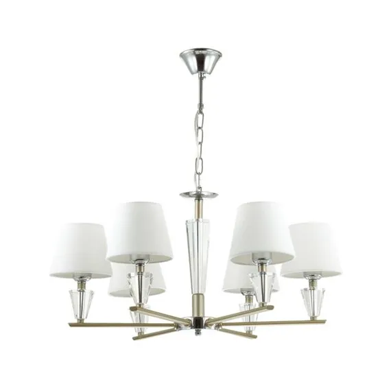 LUMION 3733/6 NEOCLASSI LN19 68 хром, золотой Люстра E27 6*60W 220V LORAINE