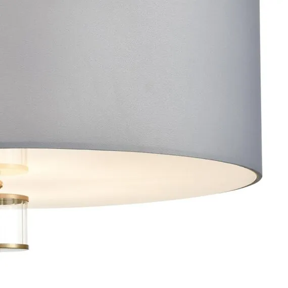 LUMION 8108/7C MODERNI LN25 131 латунь титаниум/серый, металл/текстиль/стекло Люстра потолочная E14 7*40W 220V DAMONA, изображение 6