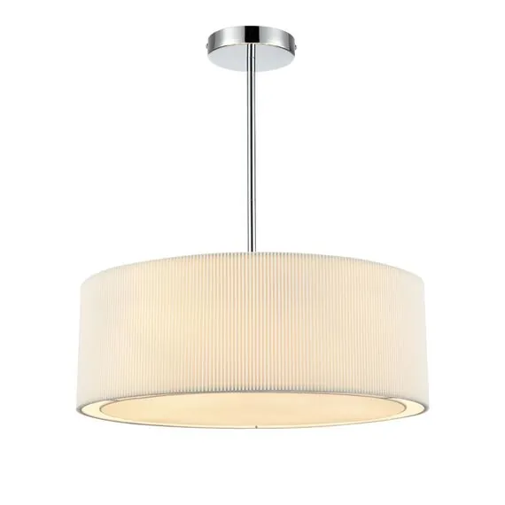 LUMION 8110/5 MODERNI LN25 138 хром/белый, металл/текстиль Люстра подвесная E14 5*40W 220V ZIGRISA, изображение 5