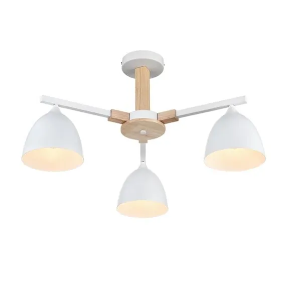 LUMION 8095/3C MODERNI LN25 268 белый/белый металл, дерево/металл Люстра потолочная Е27 3*60W 220V COLANGE, изображение 7
