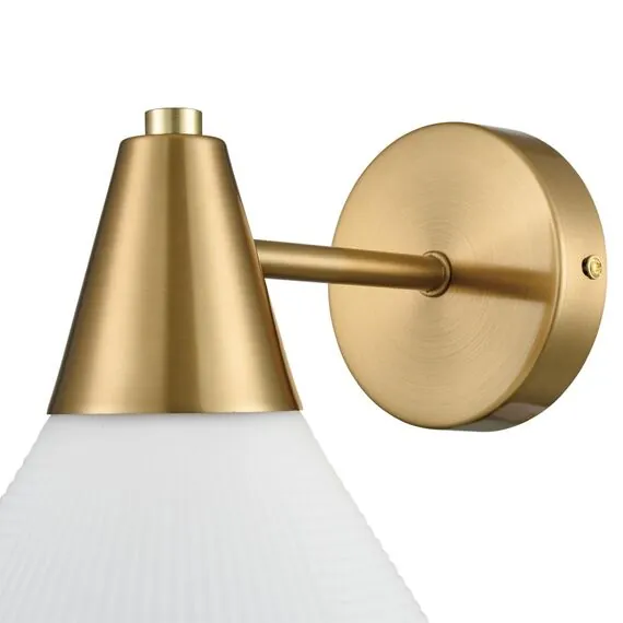 LUMION 8113/1W MODERNI LN25 184 латунь/белый, металл/стекло Бра E27 1*60W 220V CORNE, изображение 4