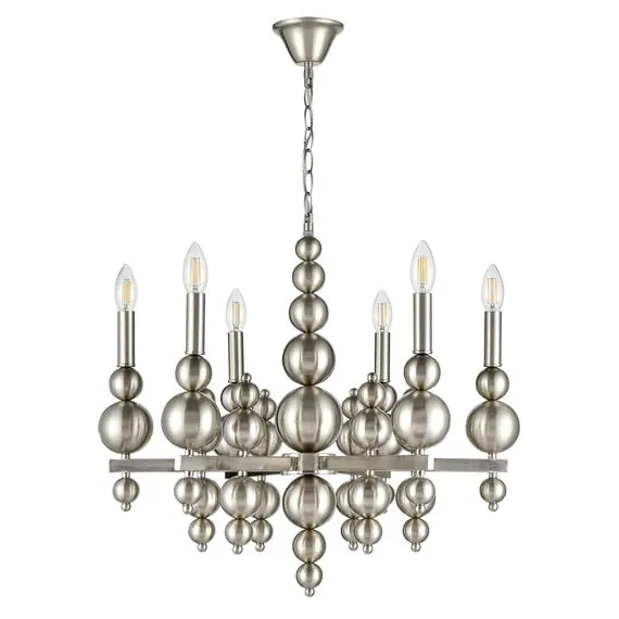 LUMION 8107/6 MODERNI LN25 122 никель, металл Люстра Е14 6*40W 220V NANA