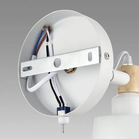 LUMION 8097/1W MODERNI LN25 269 белый/белый металл, дерево/металл Бра Е27 1*60W 220V ROSALINA, изображение 6